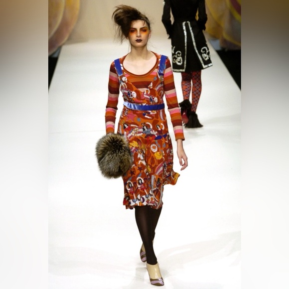 CLEMENTS RIBEIRO Vibrant Orange Red Sheath Dress with Bishop Sleeves size XS - Picture 13 of 13